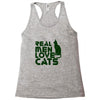 real men love cats, funny quote Racerback Tank