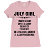 Super July Girl Ladies Fitted T-Shirt