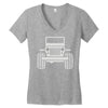 jeep wrangler Women's V-Neck T-Shirt