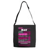 quens are born in may Adjustable Strap Totes