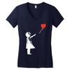 banksy style Women's V-Neck T-Shirt