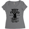 Best Friend Pug Women's Triblend Scoop T-shirt