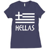 greece hellas greek flag Ladies Fitted T-Shirt