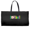 softball neon rhinestud Weekender Totes