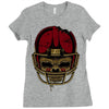 american football skull Ladies Fitted T-Shirt