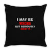 i may be wrong Throw Pillow
