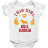 This Girl Loves Her Bull Terrier Baby Onesie