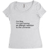 the oc allergic reaction Women's Triblend Scoop T-shirt