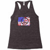 american flag peace Racerback Tank