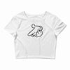 mickey pistol hands gun hip hop mens r&amp;b gangsta banksy grey t shirt s Crop Top