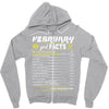 February Girl Facts Pisces Zipper Hoodie