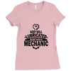 keep well lubricated sleep with a mechanic Ladies Fitted T-Shirt