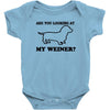 are you looking at my weiner t shirt funny dog wiener dachshund s m l Baby Onesie