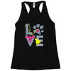 love teal best trending Racerback Tank