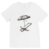beach umbrella V-Neck Tee