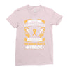 Never Underestimate The Strength Of A Childhood Cancer Warrior Ladies Fitted T-Shirt