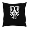 beer belly xray skeleton funny Throw Pillow