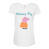 peppa pig mommy pig Maternity Scoop Neck T-shirt