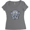 kids elephant Women's Triblend Scoop T-shirt