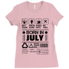 Born In July Ladies Fitted T-Shirt