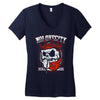 praying skull Women's V-Neck T-Shirt