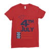 happy 4th of july Ladies Fitted T-Shirt