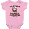 no talkie before coffee! Baby Onesie