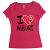 i love meat Women's Triblend Scoop T-shirt