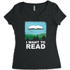 i want to read Women's Triblend Scoop T-shirt