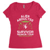 alien abductee survivor tour ufo nerd geek comic funny Women's Triblend Scoop T-shirt