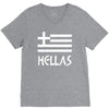 greece hellas greek flag V-Neck Tee