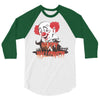 happy halloween clown 3/4 Sleeve Shirt