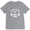 This Girl Loves Her Doxie V-Neck Tee