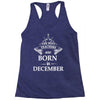 the best teachers are born in december Racerback Tank