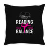 Reading Yoga Wine Balance Throw Pillow