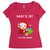 baby 1st christmas Women's Triblend Scoop T-shirt