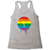 rainbow colored stripes dot running splashes Racerback Tank