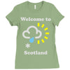scottish weather Ladies Fitted T-Shirt
