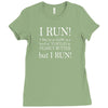 i may be slow but i run Ladies Fitted T-Shirt