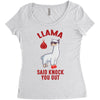 boxing llama Women's Triblend Scoop T-shirt