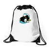 drooly snake slug thing Drawstring Bags