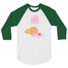 ice cream ghost 3/4 Sleeve Shirt