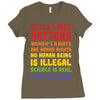 black lives matters, women's rights are human rights Ladies Fitted T-Shirt