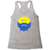 bearded smiley face Racerback Tank