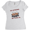 my face Women's Triblend Scoop T-shirt
