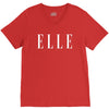 elle white logo V-Neck Tee