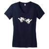 mickey mouse signe Women's V-Neck T-Shirt