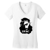 tupac (4x) Women's V-Neck T-Shirt