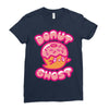 donut ghost Ladies Fitted T-Shirt