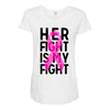 her fight is my fight Maternity Scoop Neck T-shirt